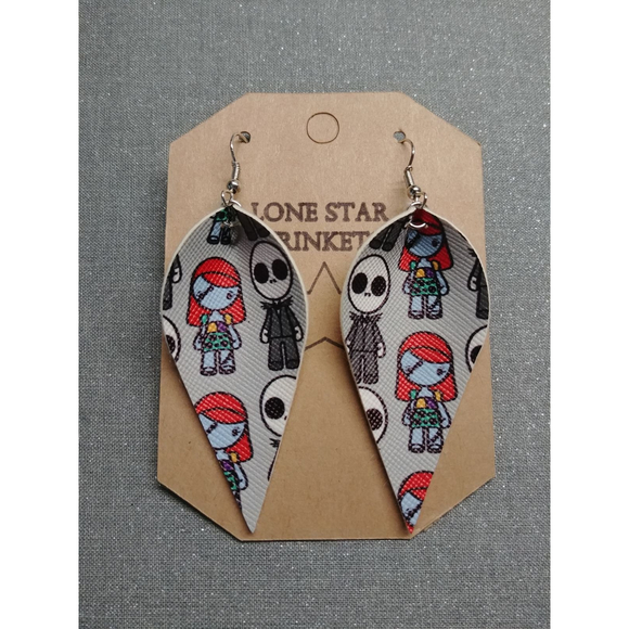 Jack and Sally #6 Nightmare Before Christmas Earrings - Picture 2 of 2